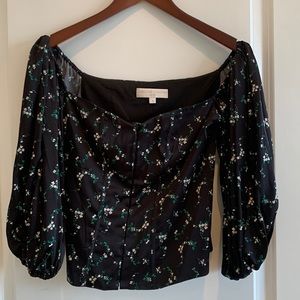 Carolina Constas bustier top with ballon sleeves size small